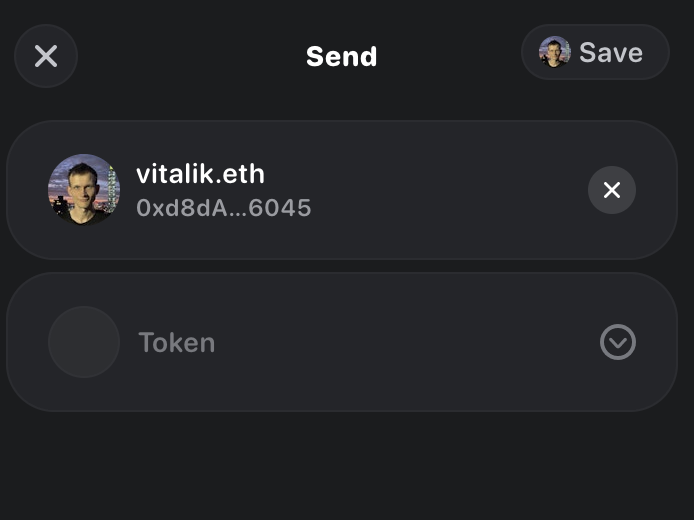Rainbow Wallet correctly resolves the address for vitalik.eth
