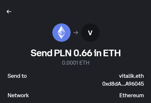 Coinbase Exchange correctly resolves the address for vitalik.eth