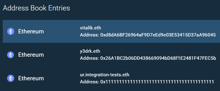 Bitfinex Exchange correctly resolves the address for vitalik.eth