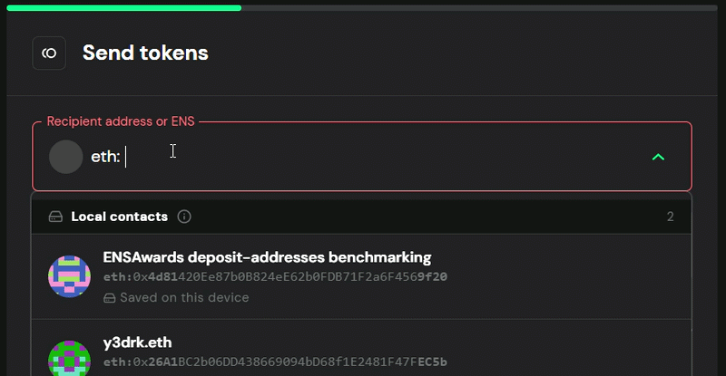 Safe Wallet correctly resolves the address for Ξthereum.eth