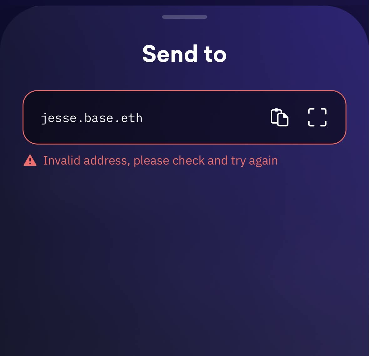Kraken Wallet fails to resolve the address for jesse.base.eth