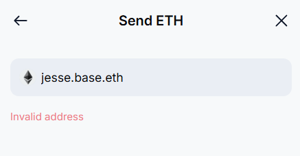 Crypto.com Wallet fails to resolve the address for jesse.base.eth