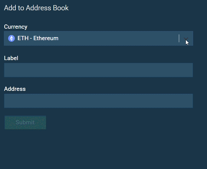 Bitfinex Exchange has no context of the Base chain in the Address book feature